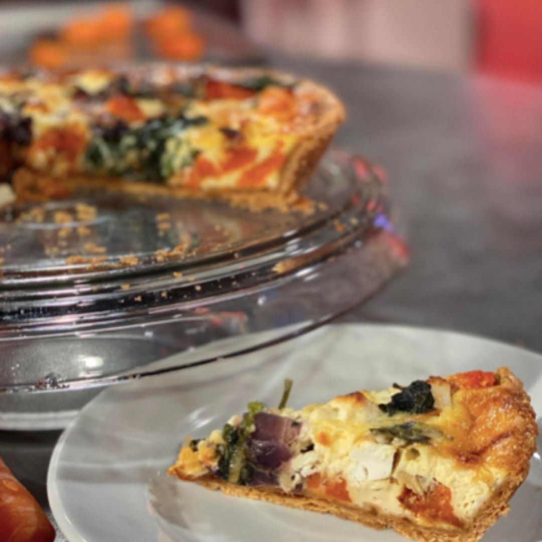 Cheese and vegetable quiche