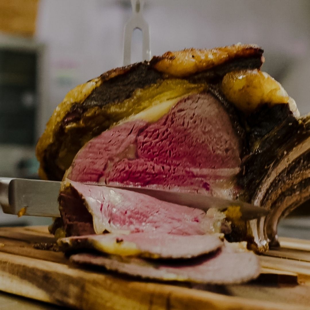 Slow roast rib of Welsh beef